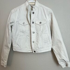 A New Day White Denim Jacket Womens Size XS